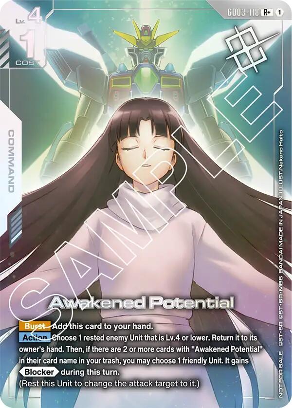 Awakened Potential (Store Tournament Winner Pack 03) - Gundam Promotional Cards (GCG-PR) NM *FOIL*