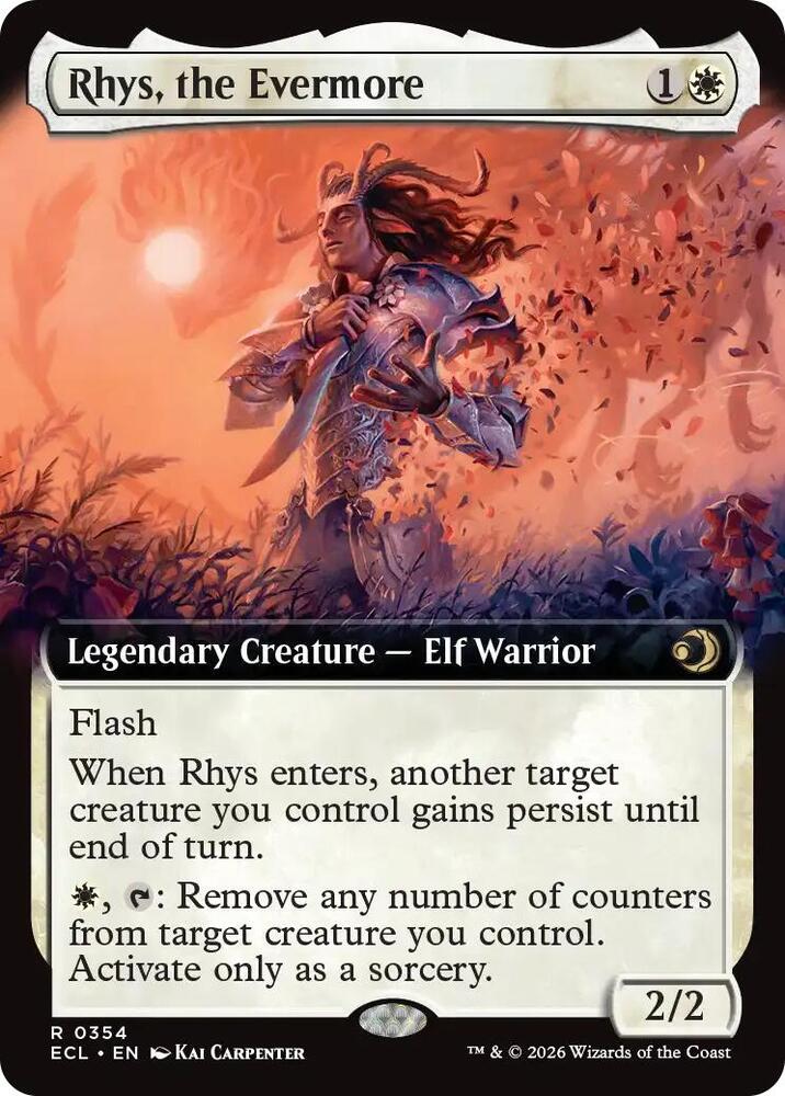 Rhys, the Evermore (Extended Art) - Lorwyn Eclipsed (ECL) NM *FOIL*
