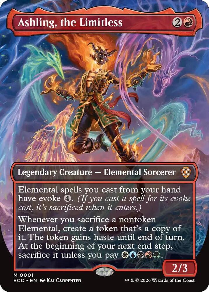 Ashling, the Limitless (Borderless) - Commander: Lorwyn Eclipsed (ECC) NM