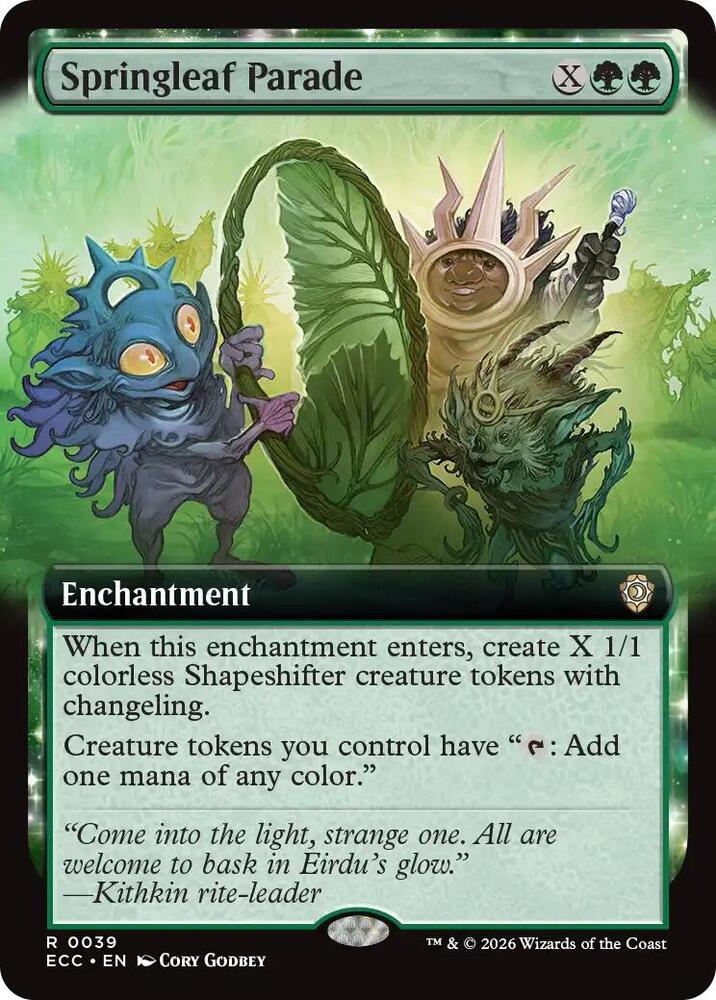 Springleaf Parade (Extended Art) - Commander: Lorwyn Eclipsed (ECC) NM