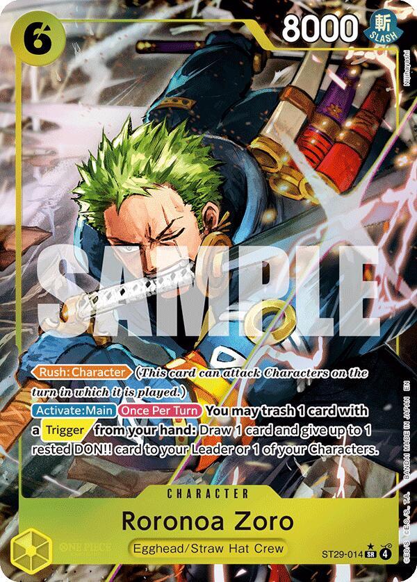 Roronoa Zoro (Full Art) - Starter Deck 29: Egghead (ST-29) NM *FOIL*