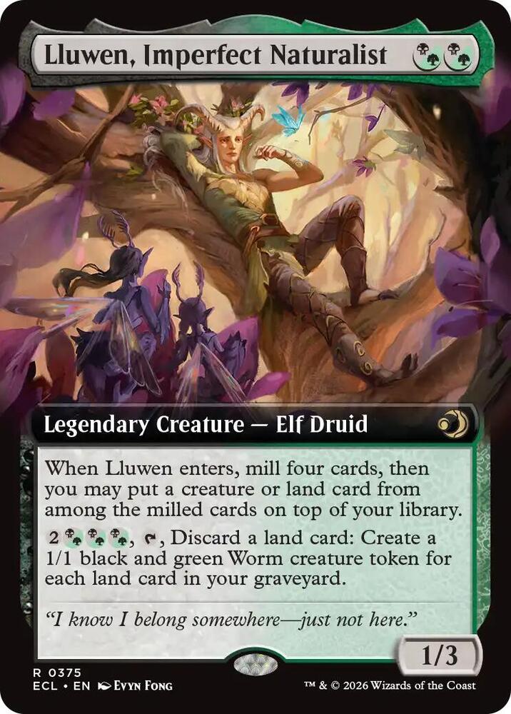 Lluwen, Imperfect Naturalist (Extended Art) - Lorwyn Eclipsed (ECL) NM