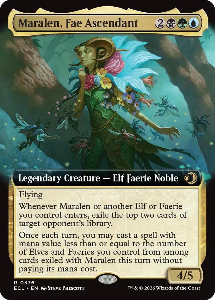 Maralen, Fae Ascendant (Extended Art) - Lorwyn Eclipsed (ECL) NM *FOIL*
