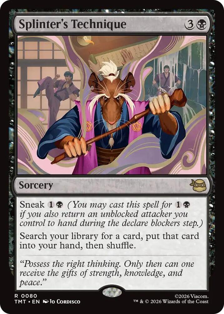 Splinter's Technique - Teenage Mutant Ninja Turtles (TMT) NM *FOIL*