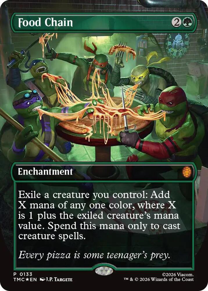 Food Chain (Borderless) - Commander: Teenage Mutant Ninja Turtles (TMC) NM *FOIL*
