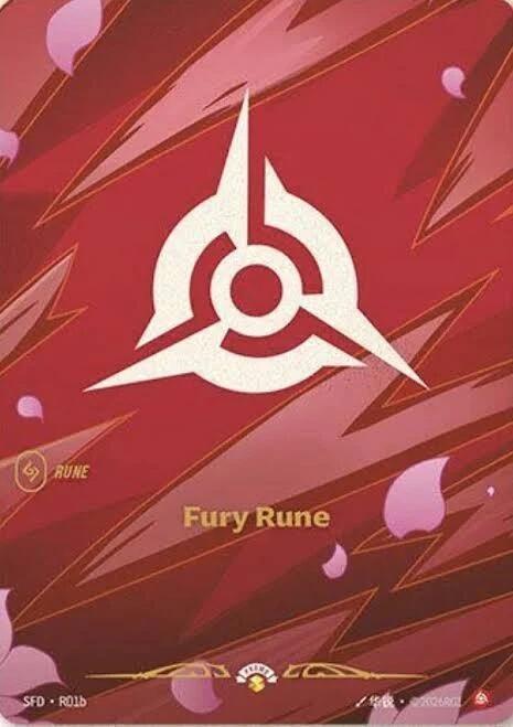 Fury Rune (R01b) - Spiritforged (SFD) NM *FOIL*