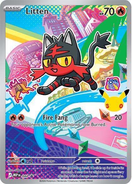 Litten - 044 - ME: Mega Evolution Promo (MEP) NM *FOIL*