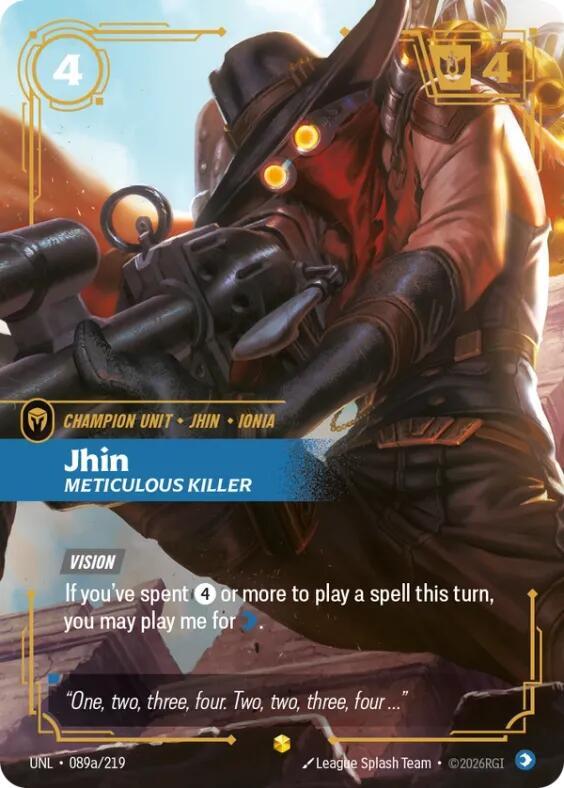 Jhin - Meticulous Killer (Alternate Art) - Unleashed (UNL) NM *FOIL*