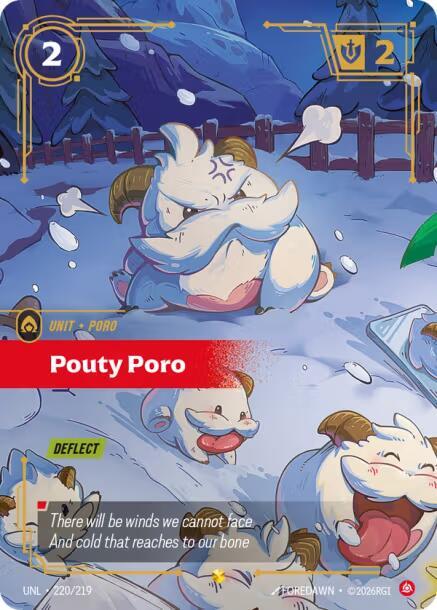 Pouty Poro (Overnumbered) - Unleashed (UNL) NM *FOIL*