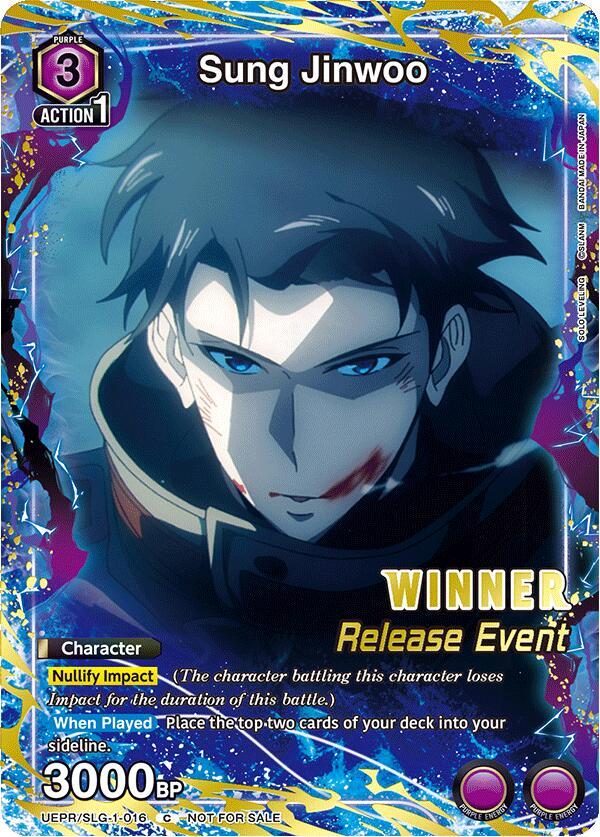 Sung Jinwoo (016) (Release Event Winner) - UE17BT: SOLO LEVELING Release Event Cards (UE17BT_RE) NM *FOIL*