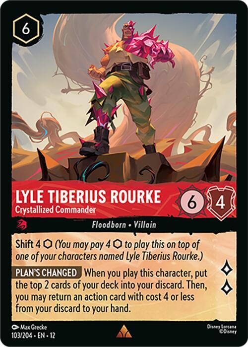 Lyle Tiberius Rourke - Crystallized Commander - Wilds Unknown (12) NM *FOIL*