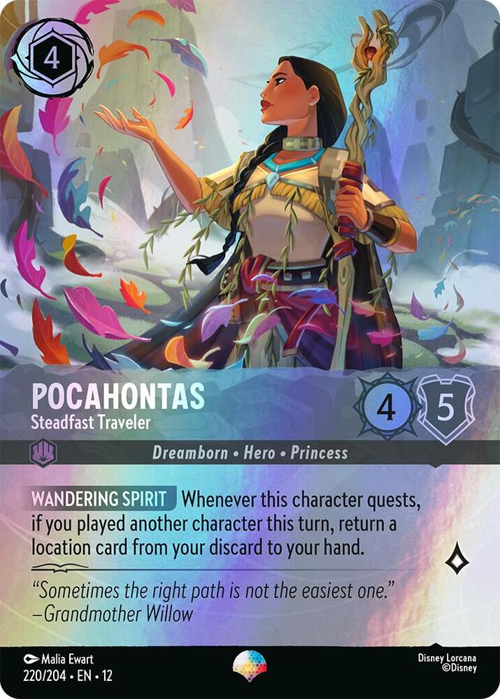 Pocahontas - Steadfast Traveler (Epic) - Wilds Unknown (12) NM *FOIL*
