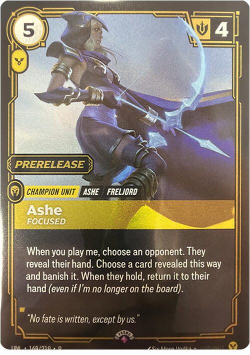 Ashe - Focused - Riftbound Organized Play Promotional Cards (OPP) NM *FOIL*