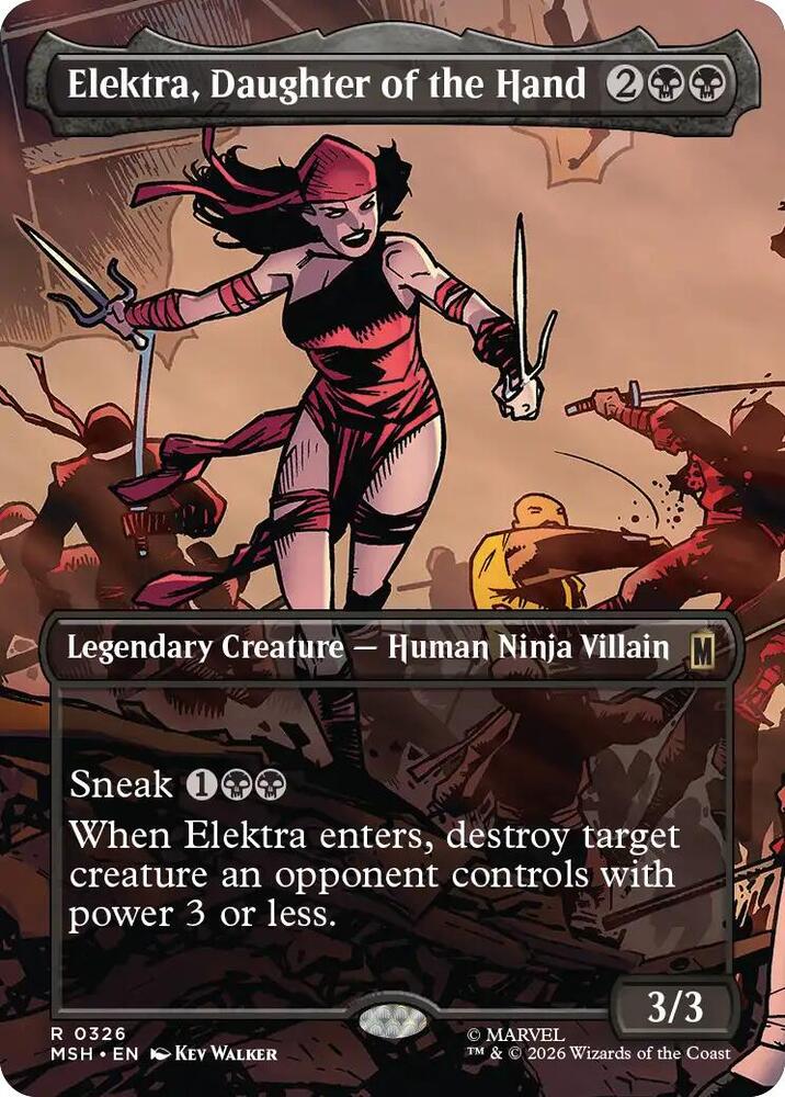 Elektra, Daughter of the Hand (Borderless) (0326) - Marvel Super Heroes (MSH) NM