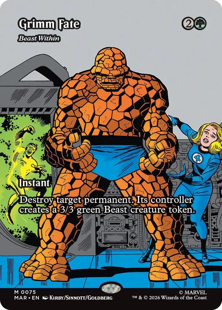 Grimm Fate - Beast Within (Borderless) - Marvel Universe Eternal-Legal (MAR) NM