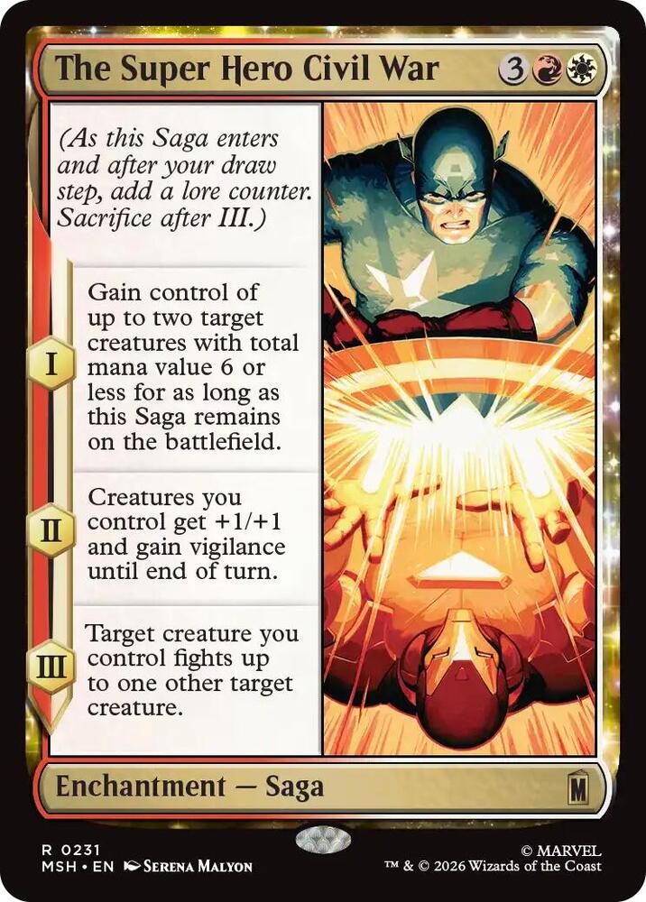 The Super Hero Civil War - Marvel Super Heroes (MSH) NM *FOIL* SEALED