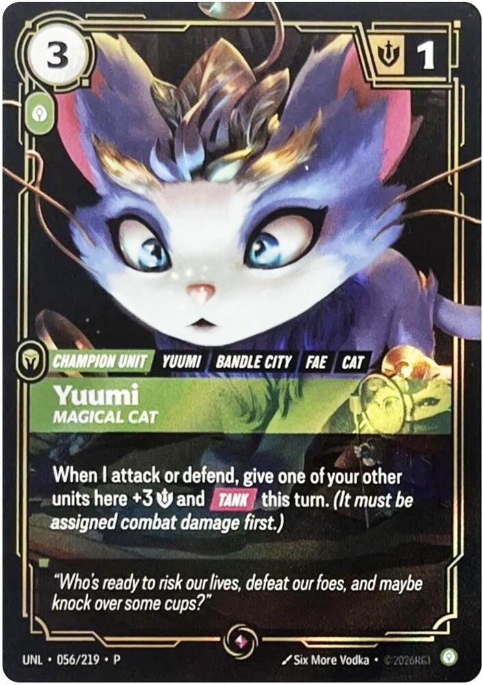 Yuumi - Magical Cat - Riftbound Organized Play Promotional Cards (OPP) NM *FOIL*