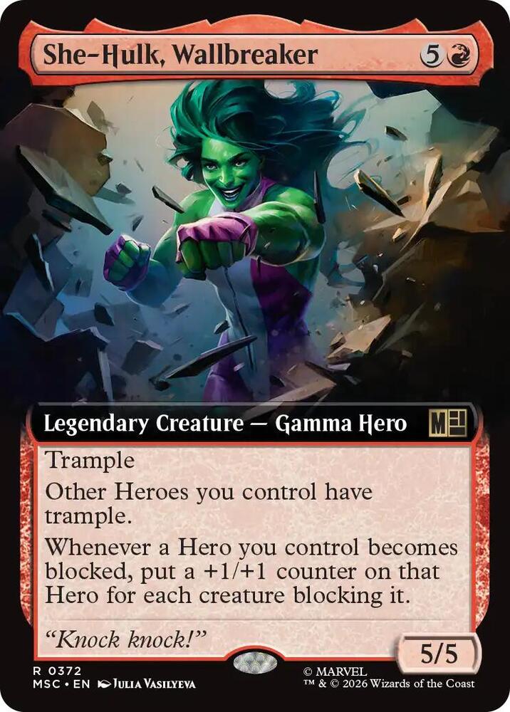 She-Hulk, Wallbreaker (Extended Art) - Commander: Marvel Super Heroes (MSC) NM