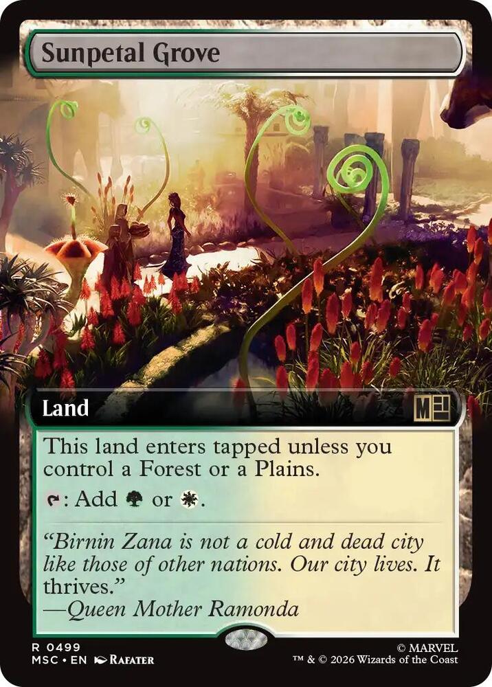 Sunpetal Grove (Extended Art) - Commander: Marvel Super Heroes (MSC) NM