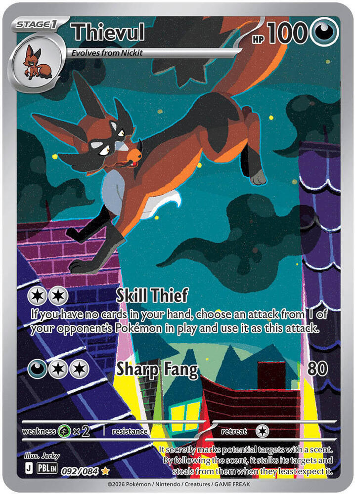 Thievul - 092/084 - ME05: Pitch Black (PBL) NM *FOIL*