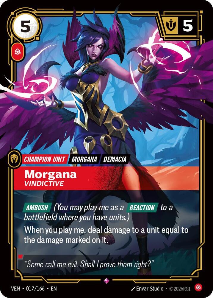 Morgana, Vindictive - Riftbound Organized Play Promotional Cards (OPP) LP *FOIL*