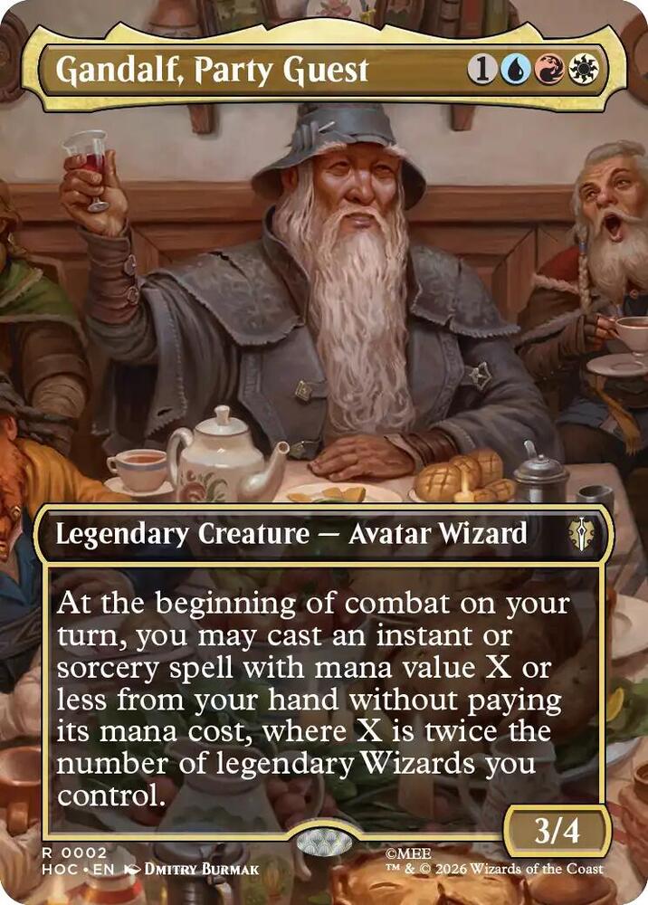 Gandalf, Party Guest (Borderless) - The Hobbit: Eternal-Legal (HOC) NM