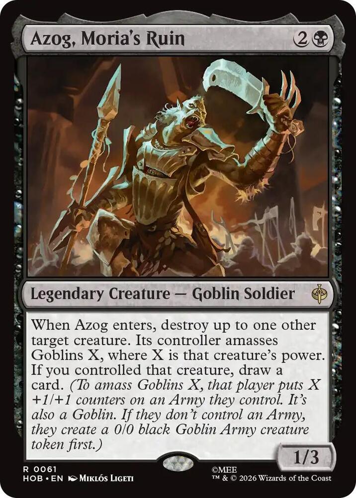 Azog, Moria's Ruin - The Hobbit (HOB) NM *FOIL*