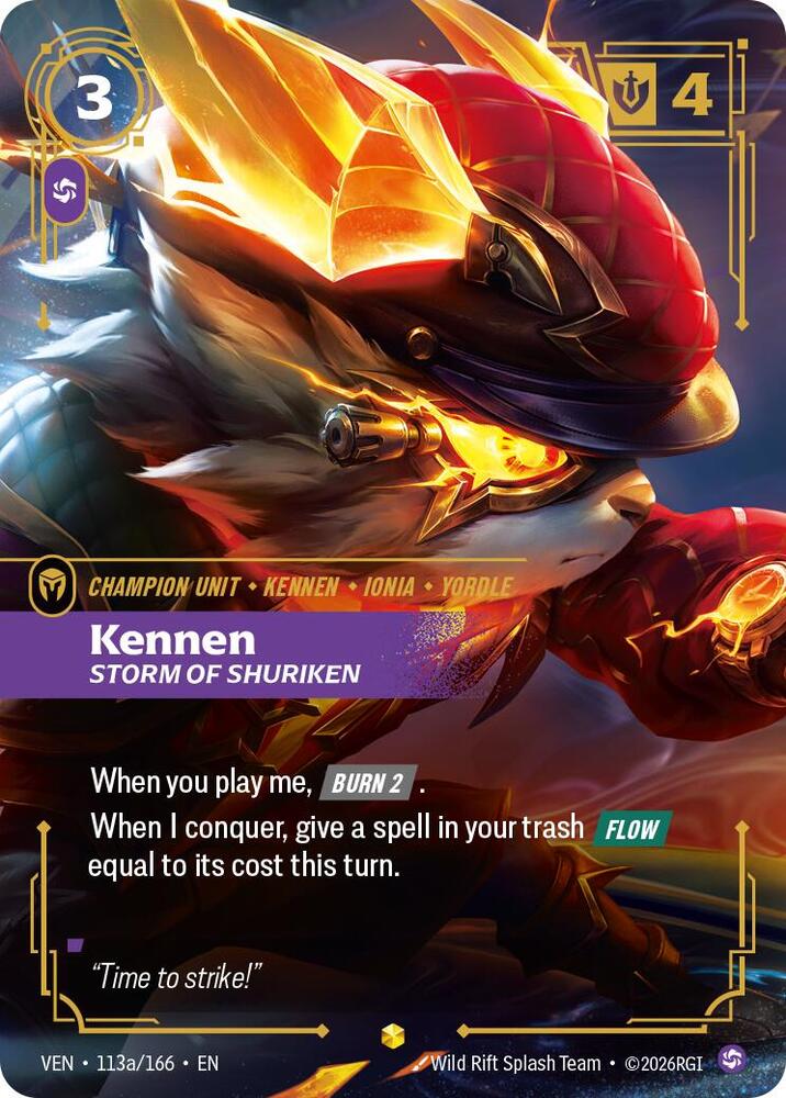 Kennen, Storm of Shuriken (Alternate Art) - Vendetta (VEN) NM *FOIL*