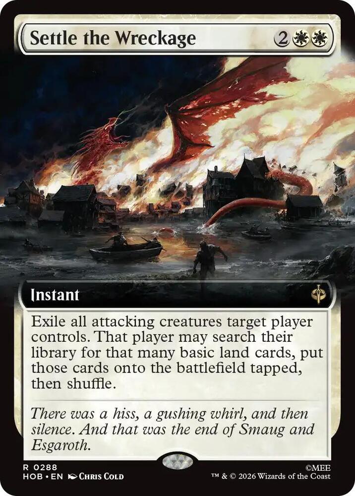 Settle the Wreckage (Extended Art) - The Hobbit (HOB) NM