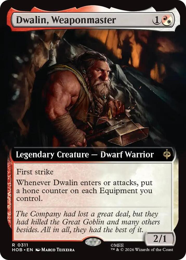 Dwalin, Weaponmaster (Extended Art) - The Hobbit (HOB) NM