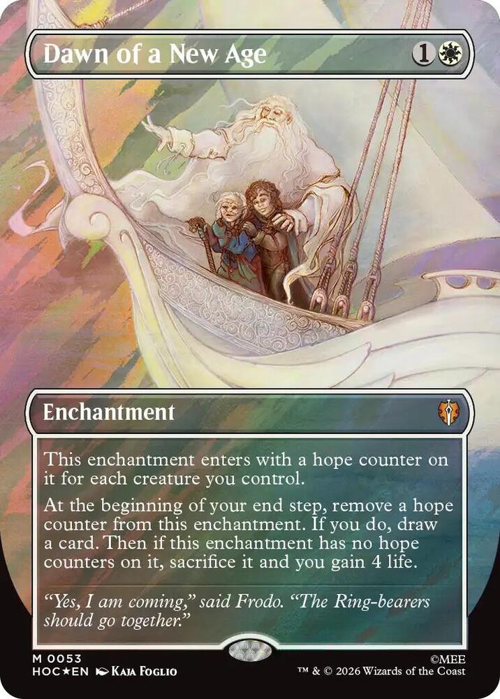 Dawn of a New Age (Borderless) (Surge Foil) - The Hobbit: Eternal-Legal (HOC) NM *FOIL*