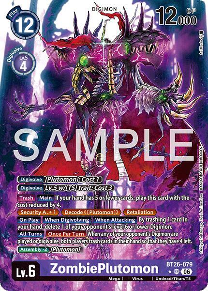 ZombiePlutomon (Alternate Art) - Timeless Bonds (BT-26) NM *FOIL*