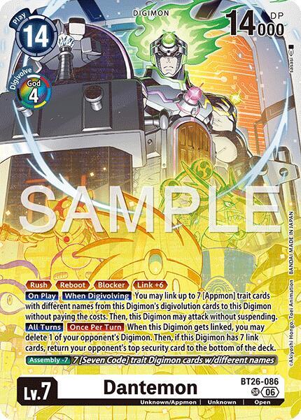 Dantemon - Timeless Bonds (BT-26) NM *FOIL*