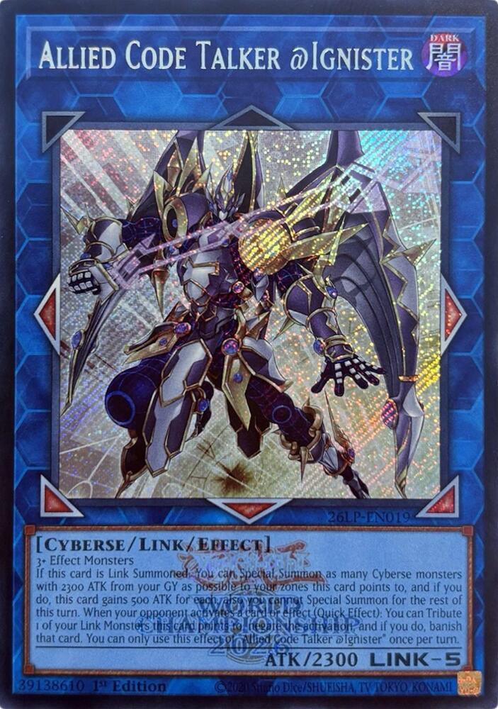 Allied Code Talker @Ignister (Emblazoned Secret Rare) - Limited Pack World Championship 2026 (26LP) NM *FOIL*