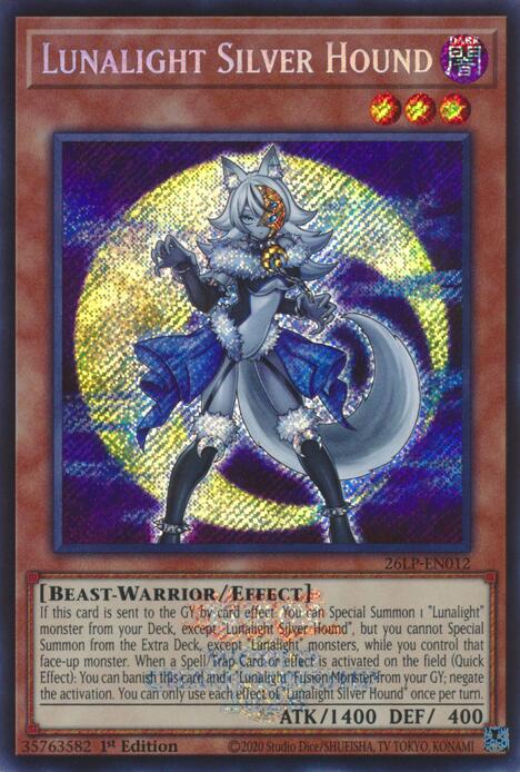 Lunalight Silver Hound (Emblazoned Secret Rare) - Limited Pack World Championship 2026 (26LP) NM *FOIL*