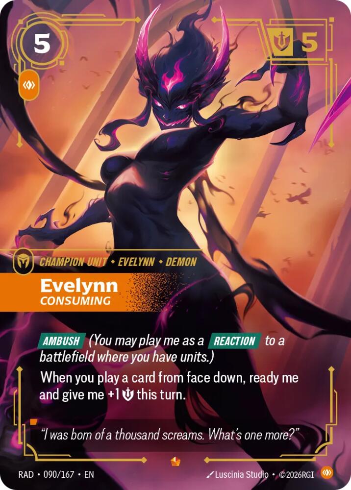 Evelynn, Consuming - Radiance (RAD) NM *FOIL*