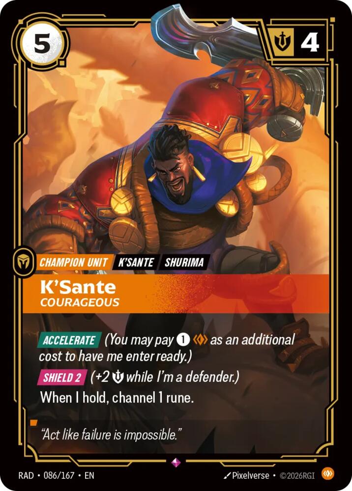 K'Sante, Courageous - Radiance (RAD) NM