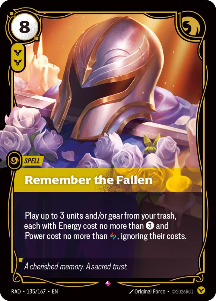 Remember the Fallen - Radiance (RAD) NM