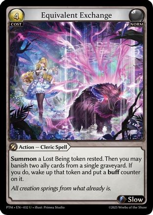 Equivalent Exchange (Curio Foil) (032) - Phantom Monarchs *Foil*