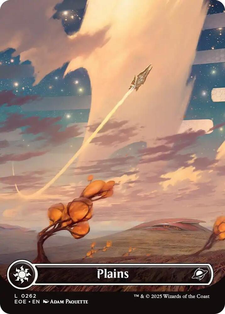 Plains (0262) (Borderless) - Edge of Eternities (EOE) *FOIL*