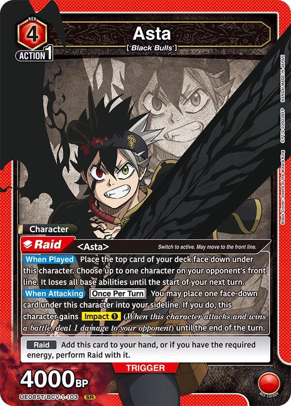 Asta (103) - UE08ST: Black Clover Starter Deck (UE08ST) UE08ST: Black Clover Starter Deck