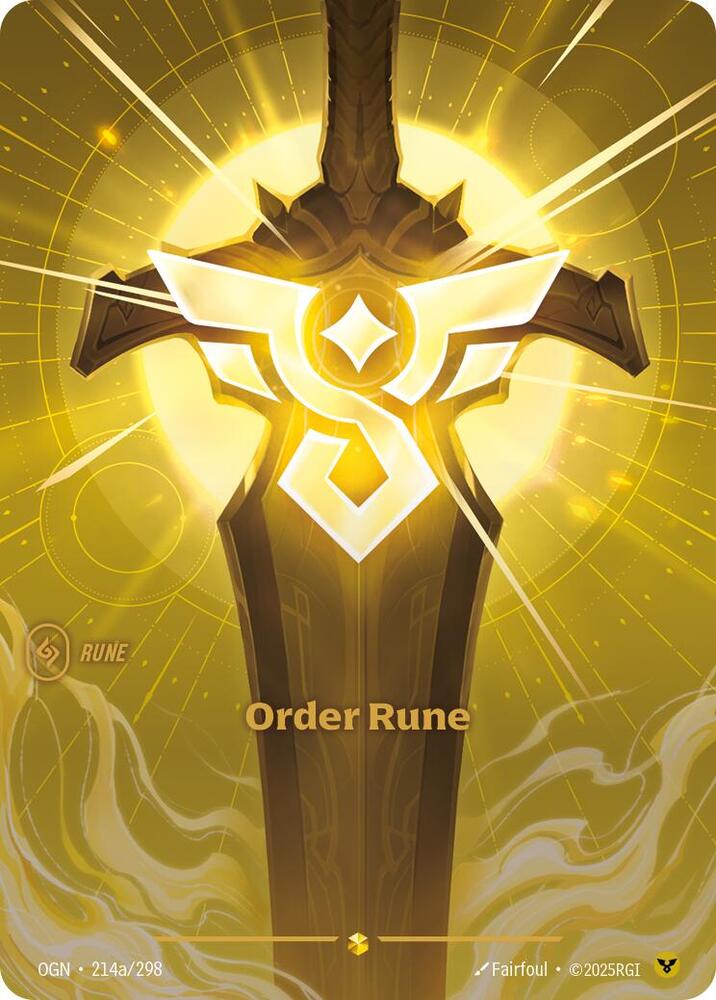 Order Rune (Alternate Art) - Origins (OGN) Origins NM *FOIL*