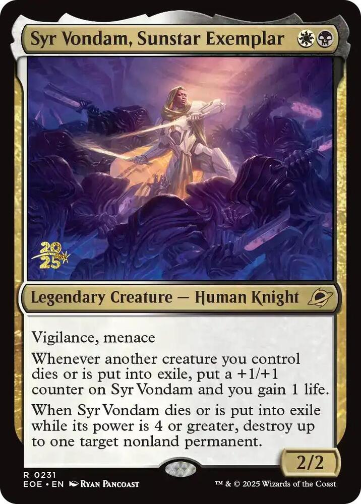 Syr Vondam, Sunstar Exemplar - Prerelease Cards (PRE) NM