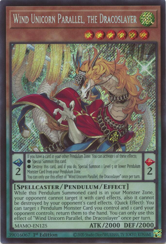 Wind Unicorn Parallel, the Dracoslayer - Magnificent Monsters (MAMO) Magnificent Monsters NM