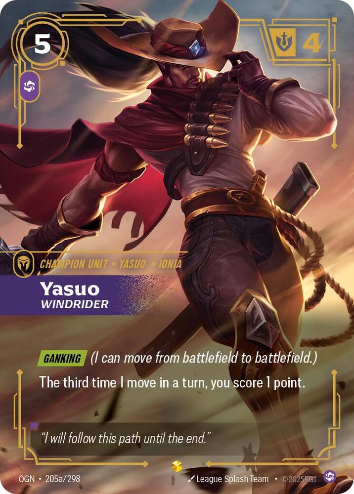 Yasuo - Windrider (Alternate Art) - Origins (OGN) Origins