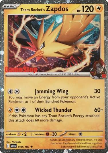 Team Rocket's Zapdos (Gamestop Exclusive) -SEALED