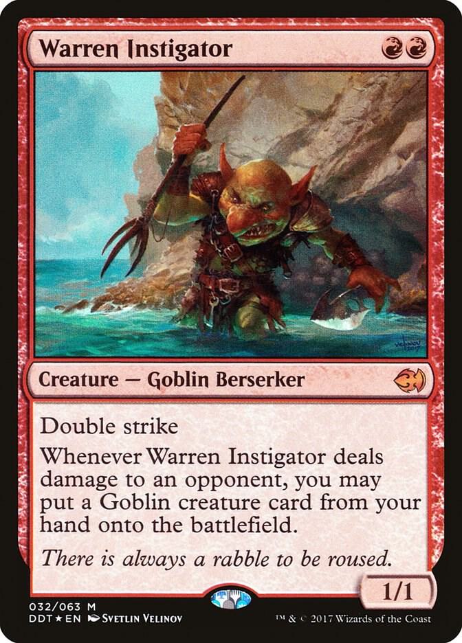 Warren Instigator - Duel Decks: Merfolk vs. Goblins (DDT) NM *FOIL*