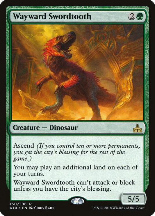 Wayward Swordtooth - Rivals of Ixalan (RIX) NM