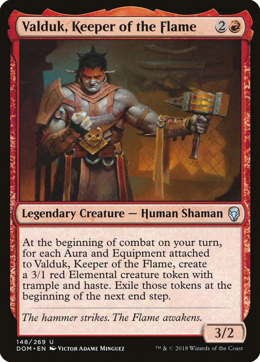 Valduk, Keeper of the Flame - Dominaria (DOM) LP *FOIL*