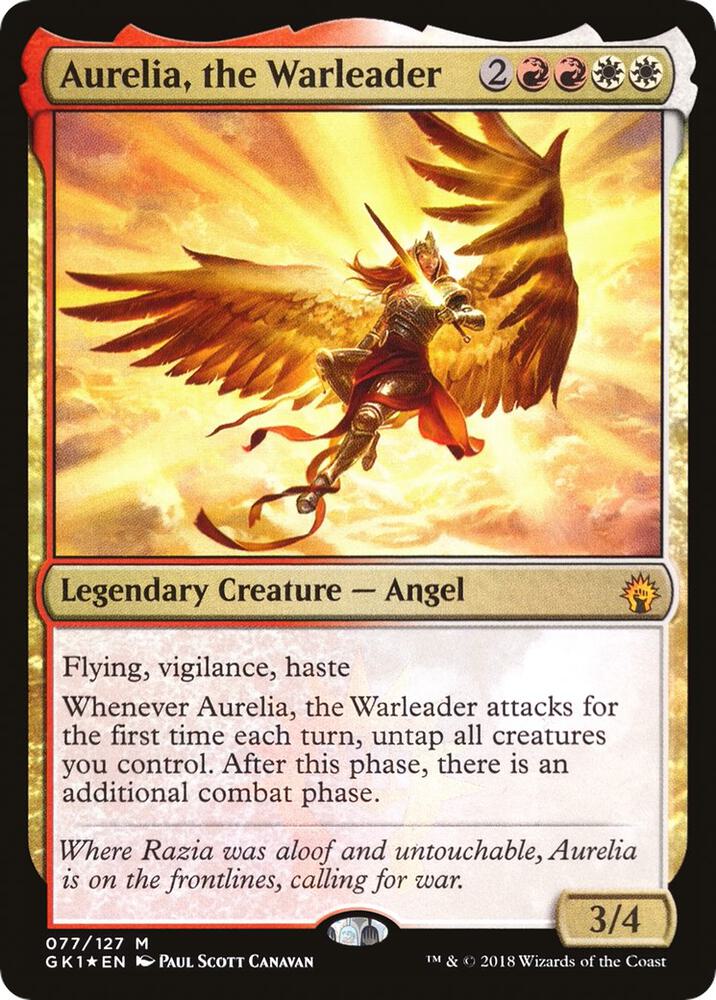 Aurelia, the Warleader - Guilds of Ravnica: Guild Kits (GR1) LP *FOIL*